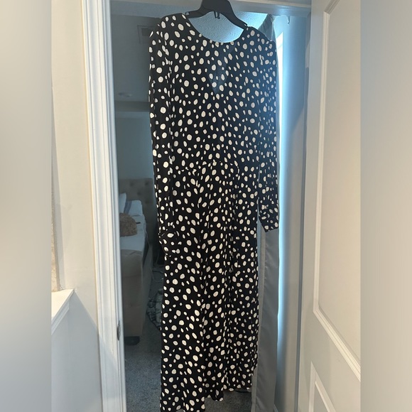 Black and white Dalmatian print Reformation maxi dress - Picture 1 of 2